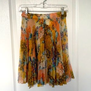 Multi color floral Chiffon skirt